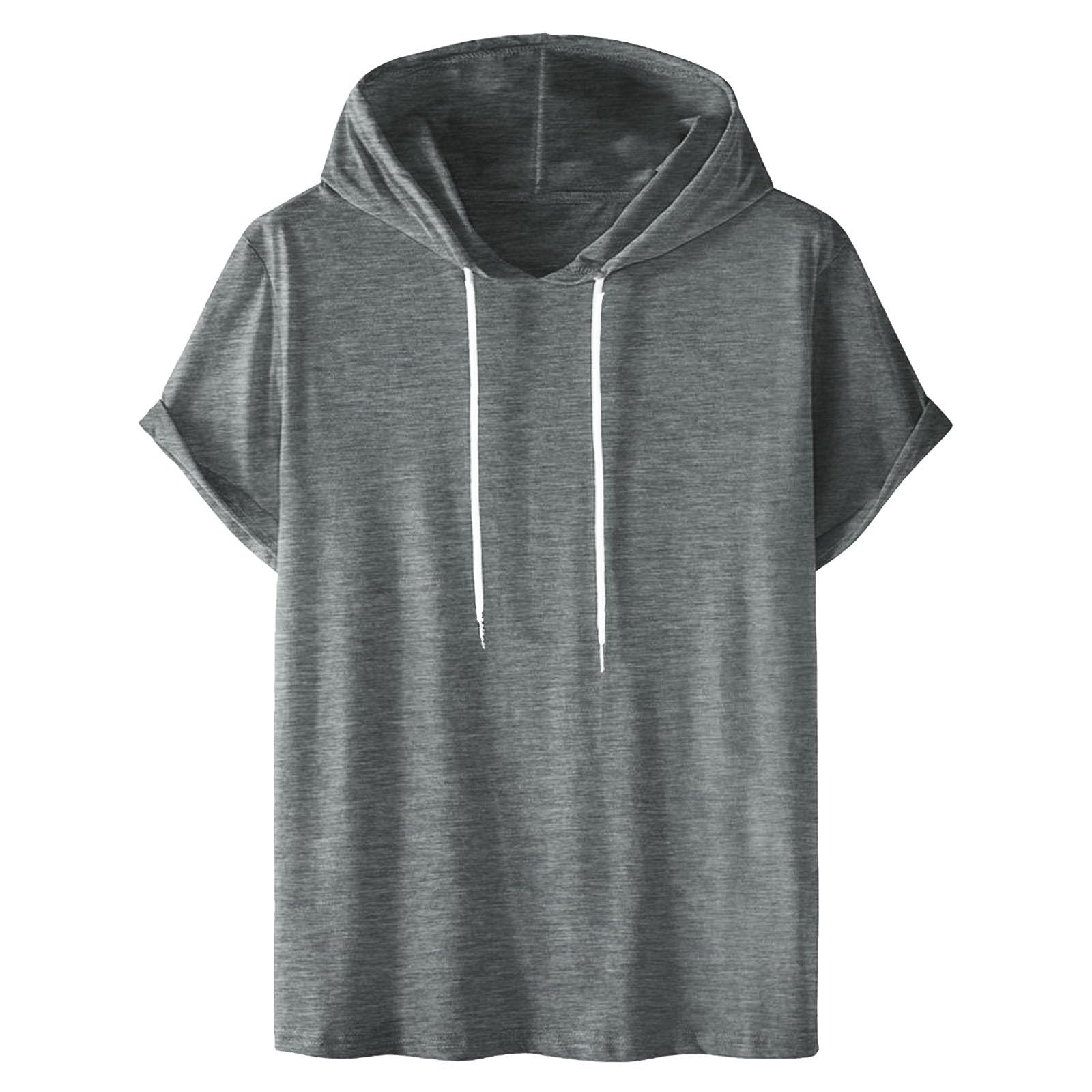 Men's Short Sleeve Gym Hoodie